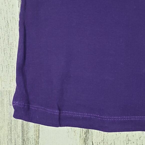 NWOT Point Sportswear Purple Ribbed Tank Top Women's Size Medium - Picture 2 of 8